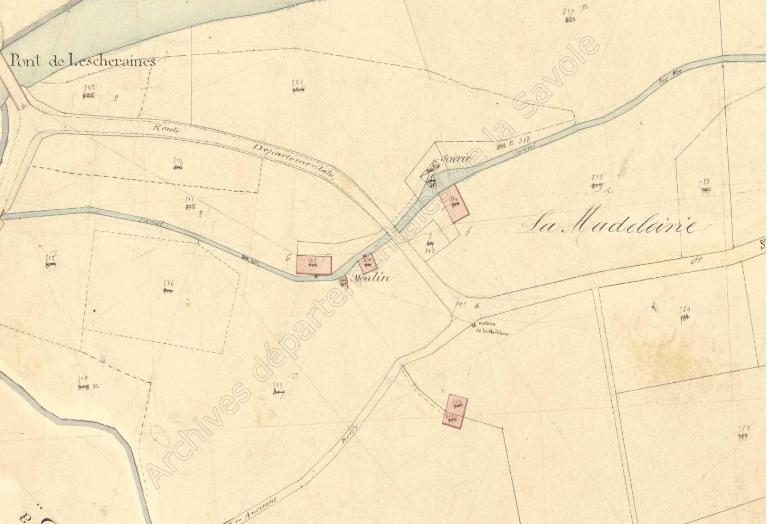 Moulins à farine, battoir à chanvre, foulon, scierie et pressoir à huile du Pont de Lescheraines actuellement logement