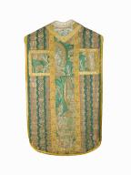 chasuble, étole, manipule, voile de calice : ornement vert n°5