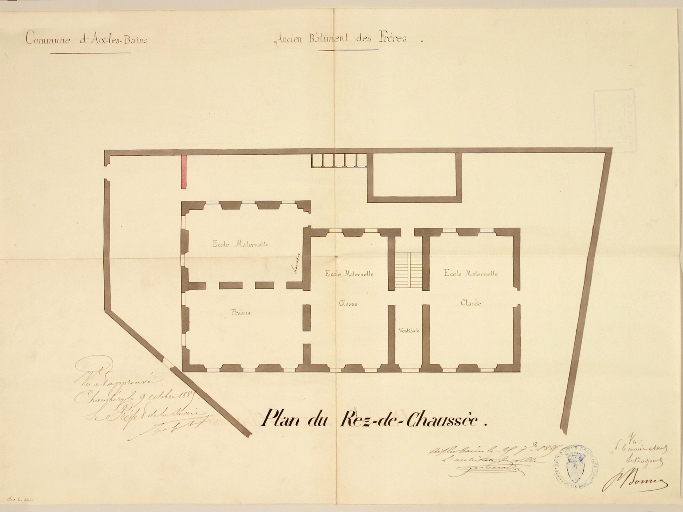 École des frères de la doctrine chrétienne, puis école maternelle et tribunal, puis école supérieure de jeunes filles, actuellement bibliothèque