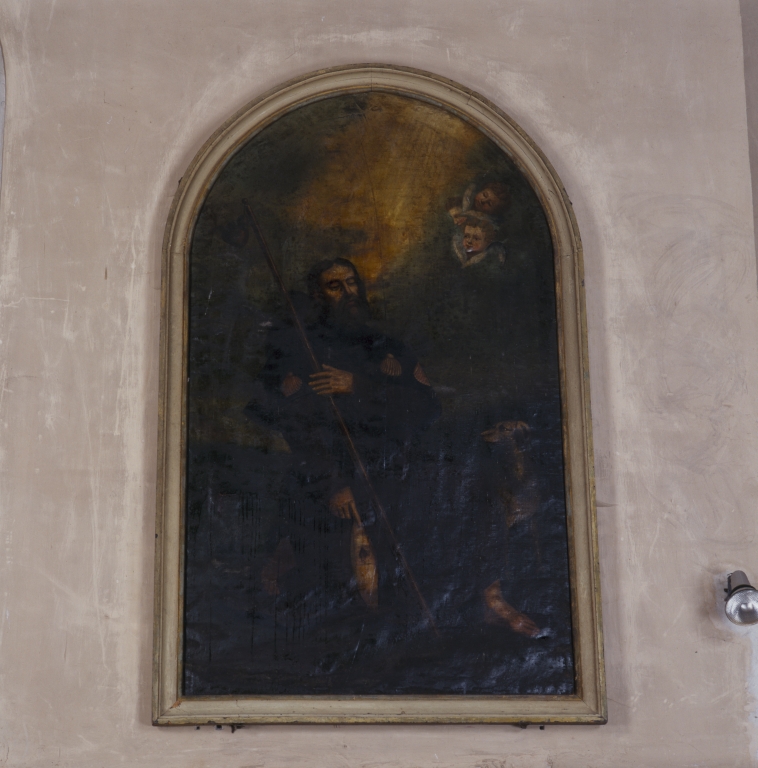 Ensemble de 2 tableaux : Vierge à l'Enfant et saint Roch de Montpellier