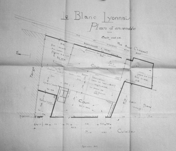 Usine de produits chimiques le Blanc Lyonnais ; restaurant ; magasin de commerce