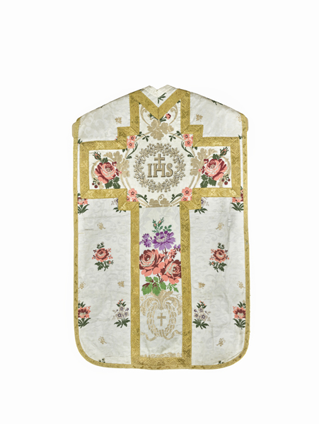 chasuble, étole, manipule : ornement blanc n°1