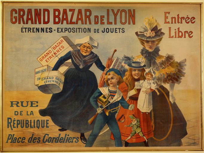 Magasin de commerce Grand Bazar puis Prisunic actuellement Monoprix Affiche publicitaire vers 1900 IVR82 20046901113NUCA Inventaire General du Patrimoine Culturel