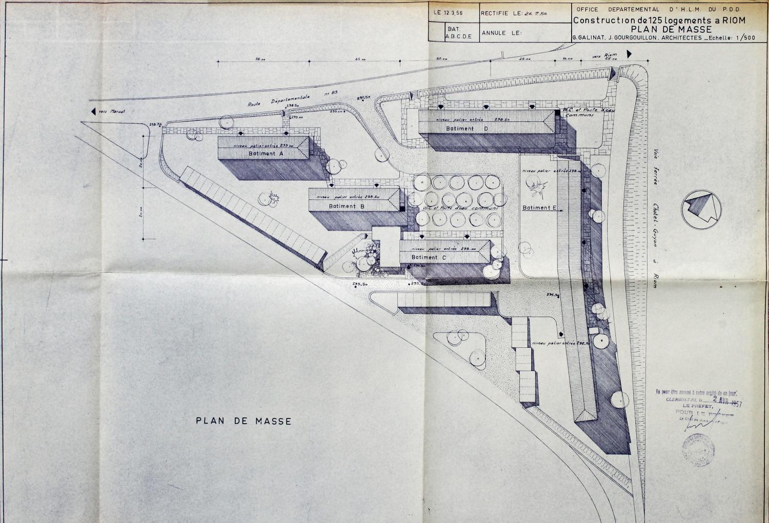 La cité HLM de la route de Marsat à Riom