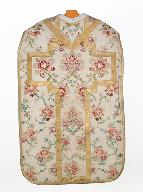 chasuble, étole, manipule, voile de calice: ornement blanc n°1