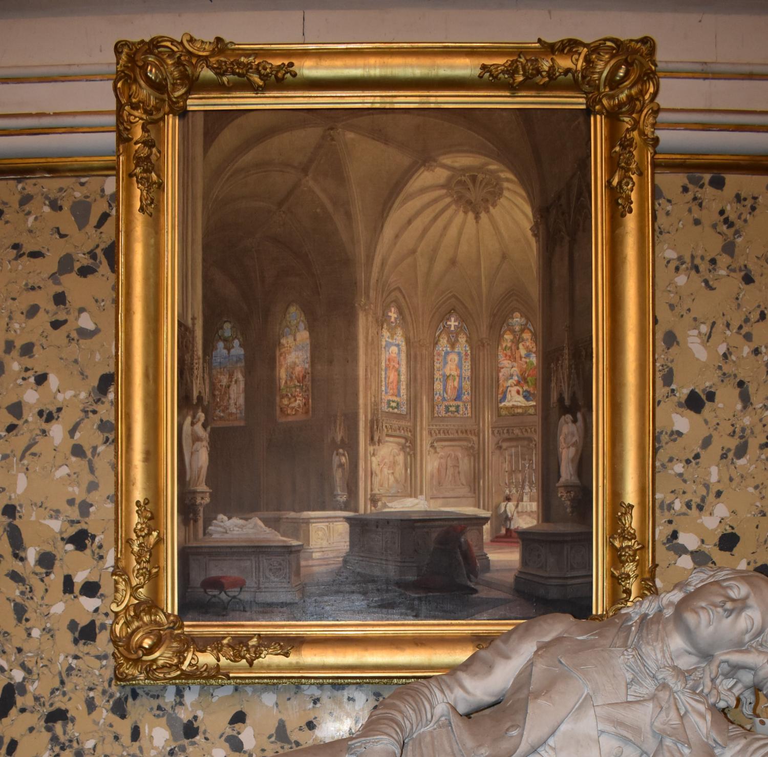 tableau : Vue n°1 de l'intérieur de la chapelle de Dreux