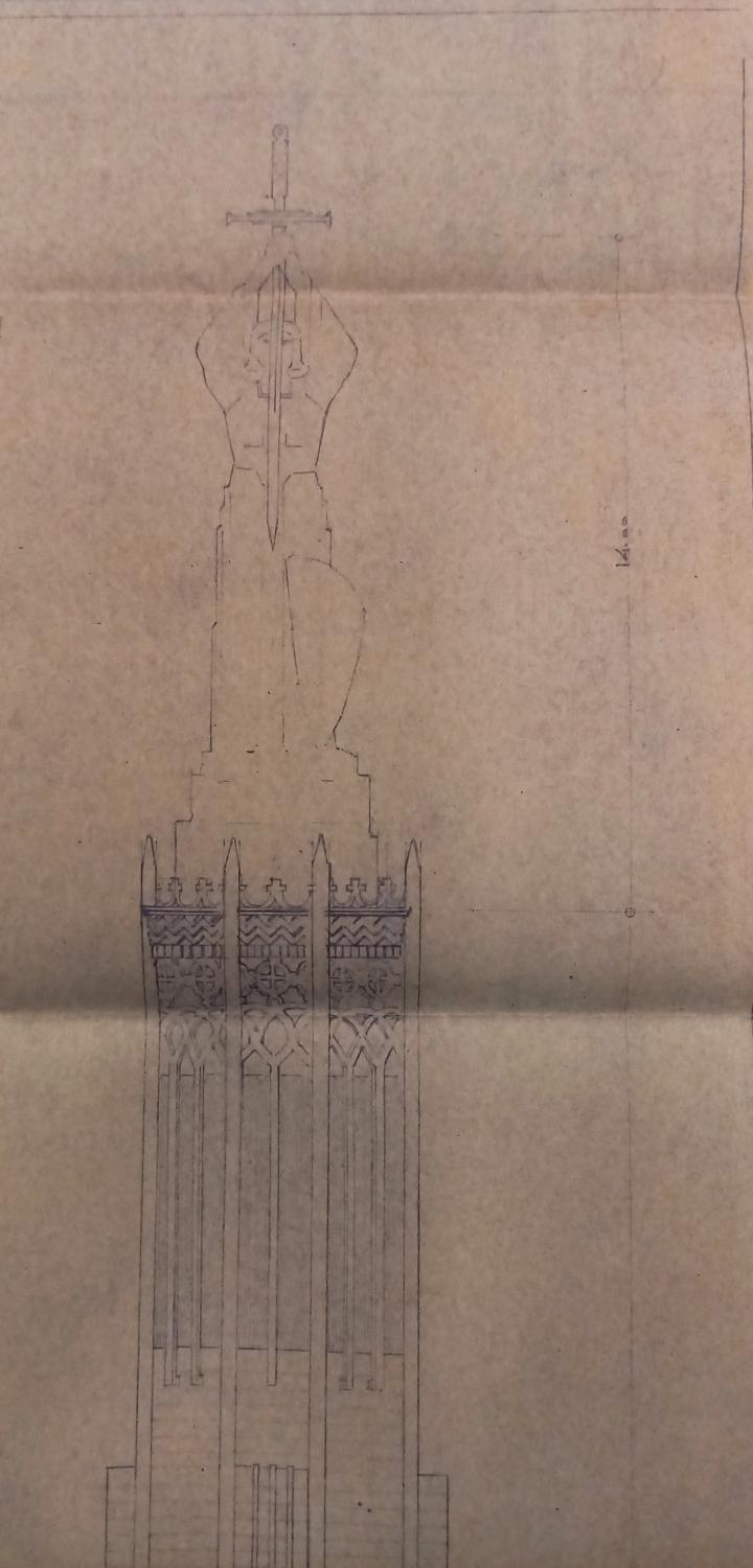 Élévation de l'église Jeanne-d'Arc