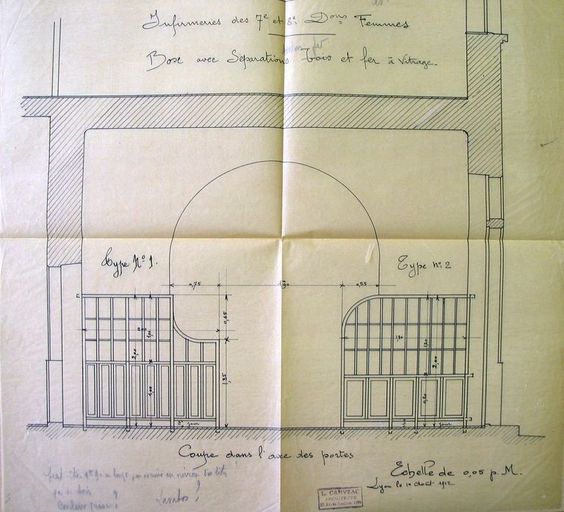 Immeuble dit bâtiment de l'infirmerie et de la surveillance continue du quartier des femmes, 7e et 8e divisions femmes