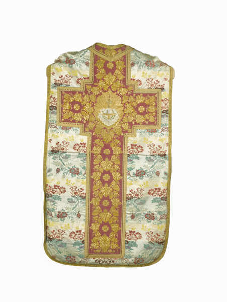 chasuble, étole, manipule, voile de calice : ornement blanc n°2