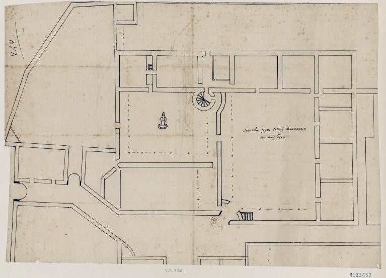 Projet pour les nouveaux bâtiments du collège, dit second projet, 1605 (B.n.F., Est., FOL-HD-4 (9)) 
