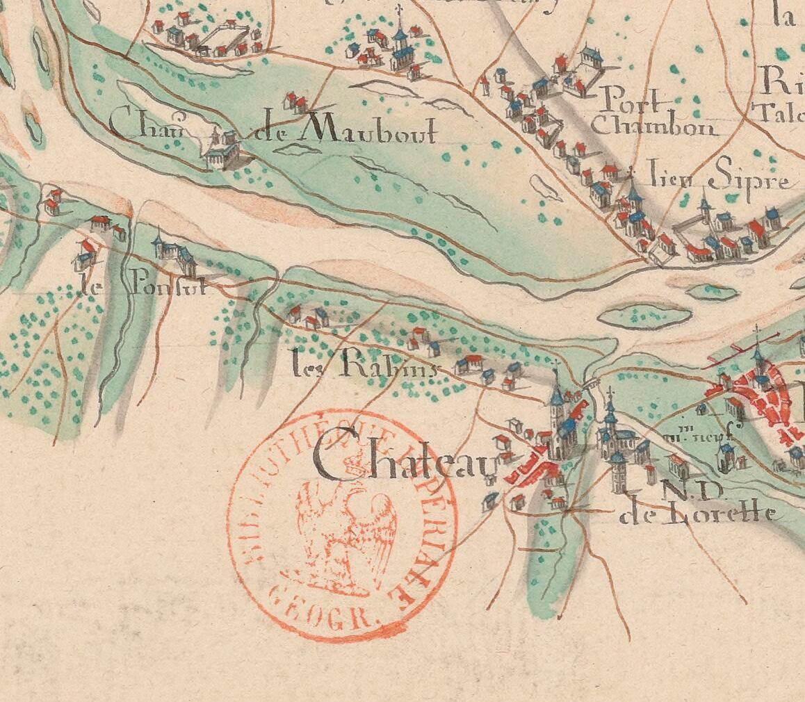 Carte du cours de la rivière d'Allier...1690