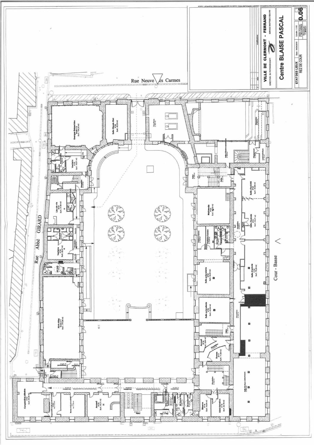 Collège des jésuites de Clermont dit collège royal ou Grand collège ; institut national ; école centrale ; lycée ; collège royal ; lycée impérial ; lycée de garçons dit lycée Blaise-Pascal ; centre culturel Blaise-Pascal et conservatoire Emmanuel-Chabrier