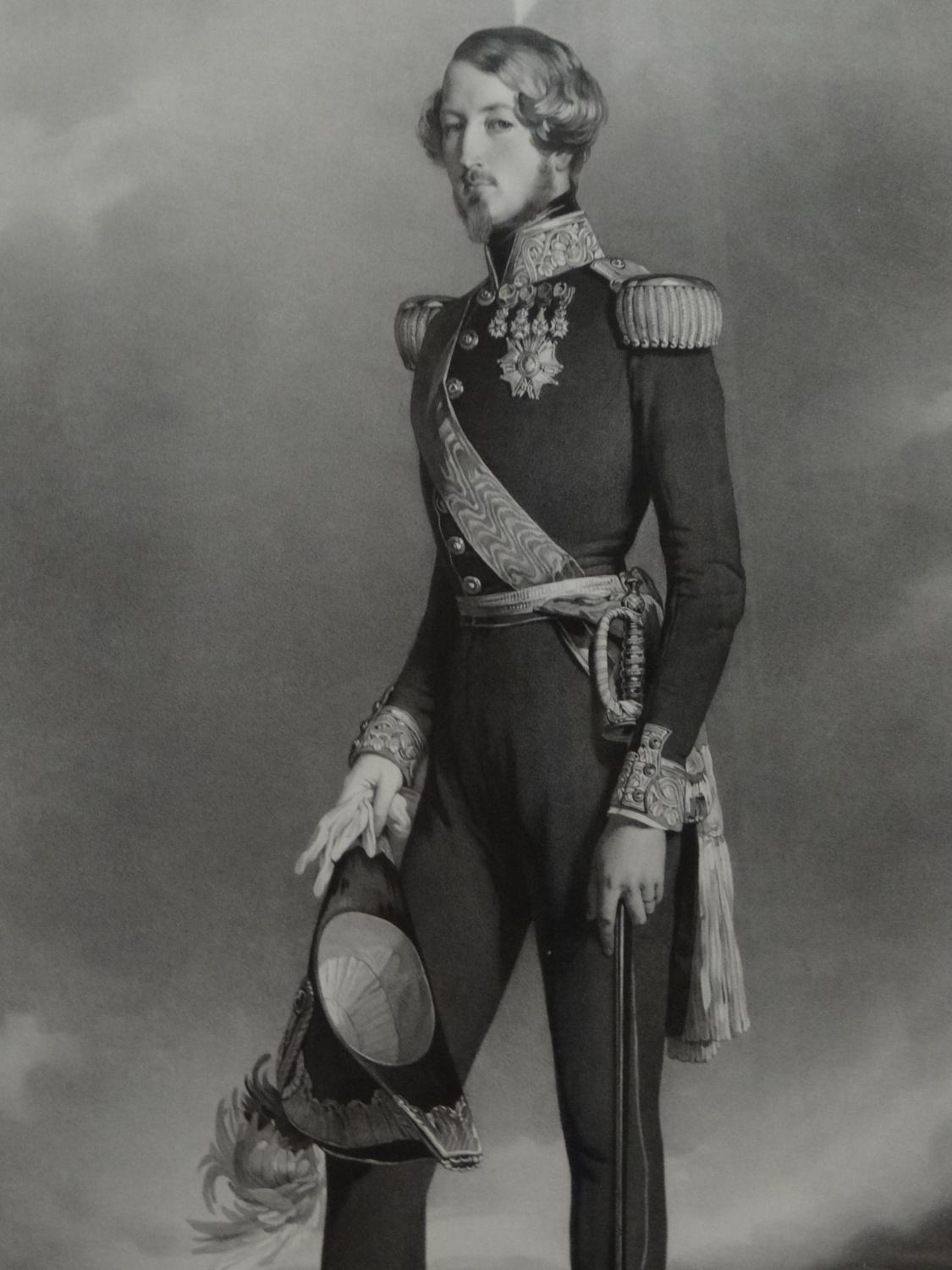 Estampe - Portrait d'Auguste de Saxe-Cobourg