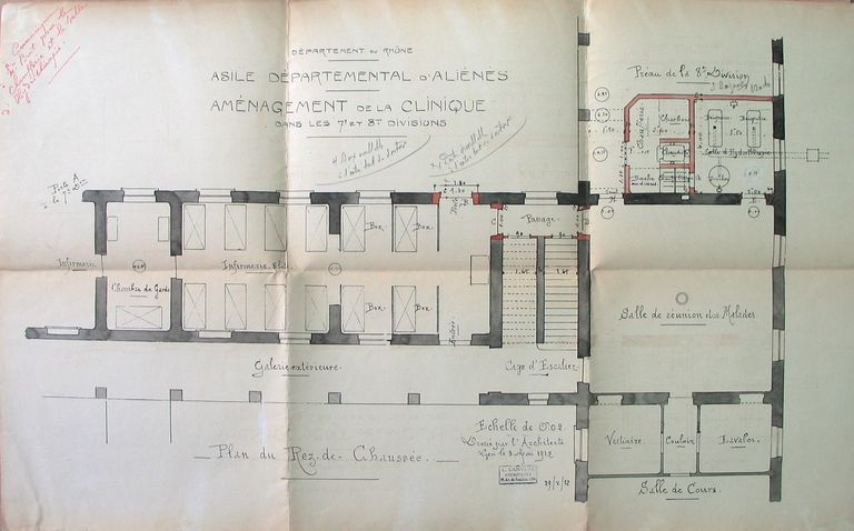 Immeuble dit bâtiment de l'infirmerie et de la surveillance continue du quartier des femmes, 7e et 8e divisions femmes