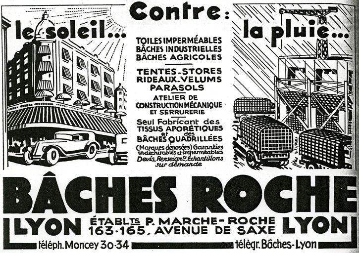 Usine de bâches et vêtements imperméables dite Etablissements P. Marche-Roche actuellement restaurant Quick