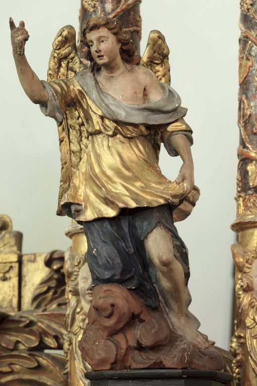 Ensemble de deux statues : Ange et Vierge de l'Annonciation