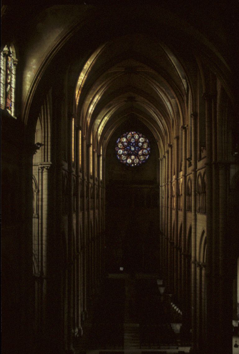 Verrière (baie 133 : rose ouest) : vie de saint Etienne et de saint Jean-Baptiste, verrière figurée