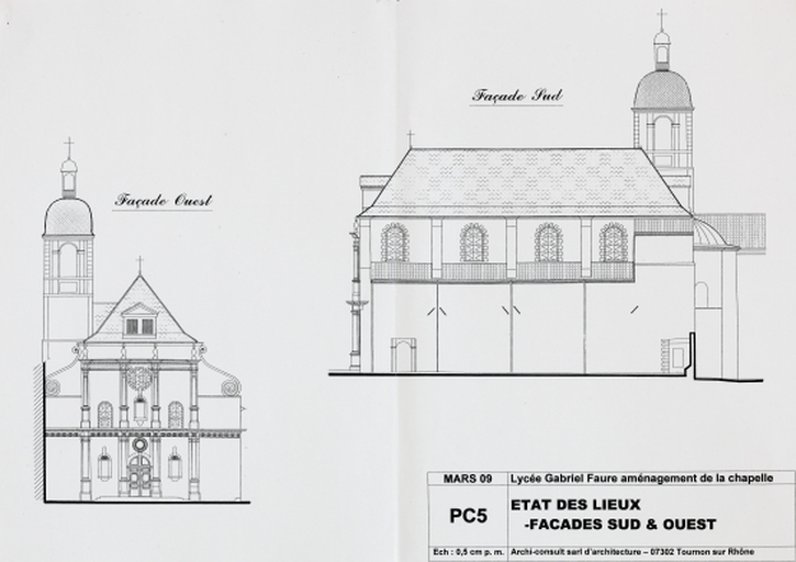 Église du collège des jésuites de Tournon, actuellement chapelle du lycée Gabriel-Faure