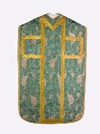 chasuble, manipule, bourse de corporal: ornement vert n°1