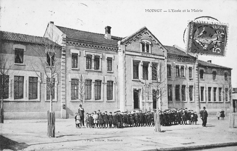 École, mairie, puis également bureau de poste