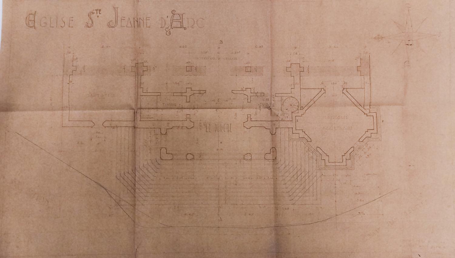 Plan de l'église Jeanne-d'Arc
