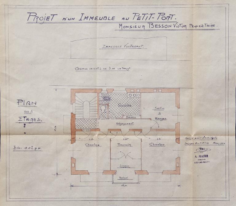 Maison et café Au Petit Charmant, puis maisons et cafés, puis maison et immeuble, dit immeuble Besson, et café Aix Plage