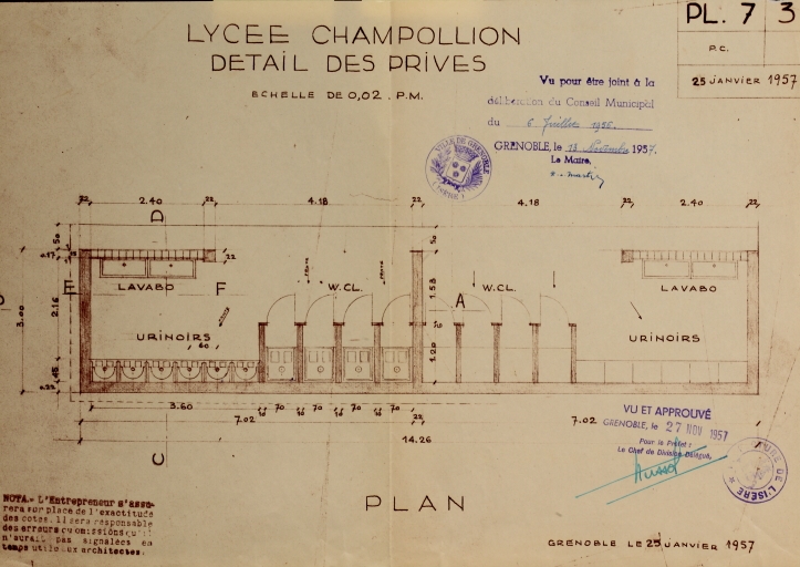Lycée de garçons, actuellement lycée Champollion