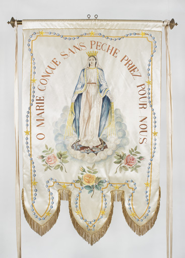 Bannière de procession de la congrégation des Enfants de Marie