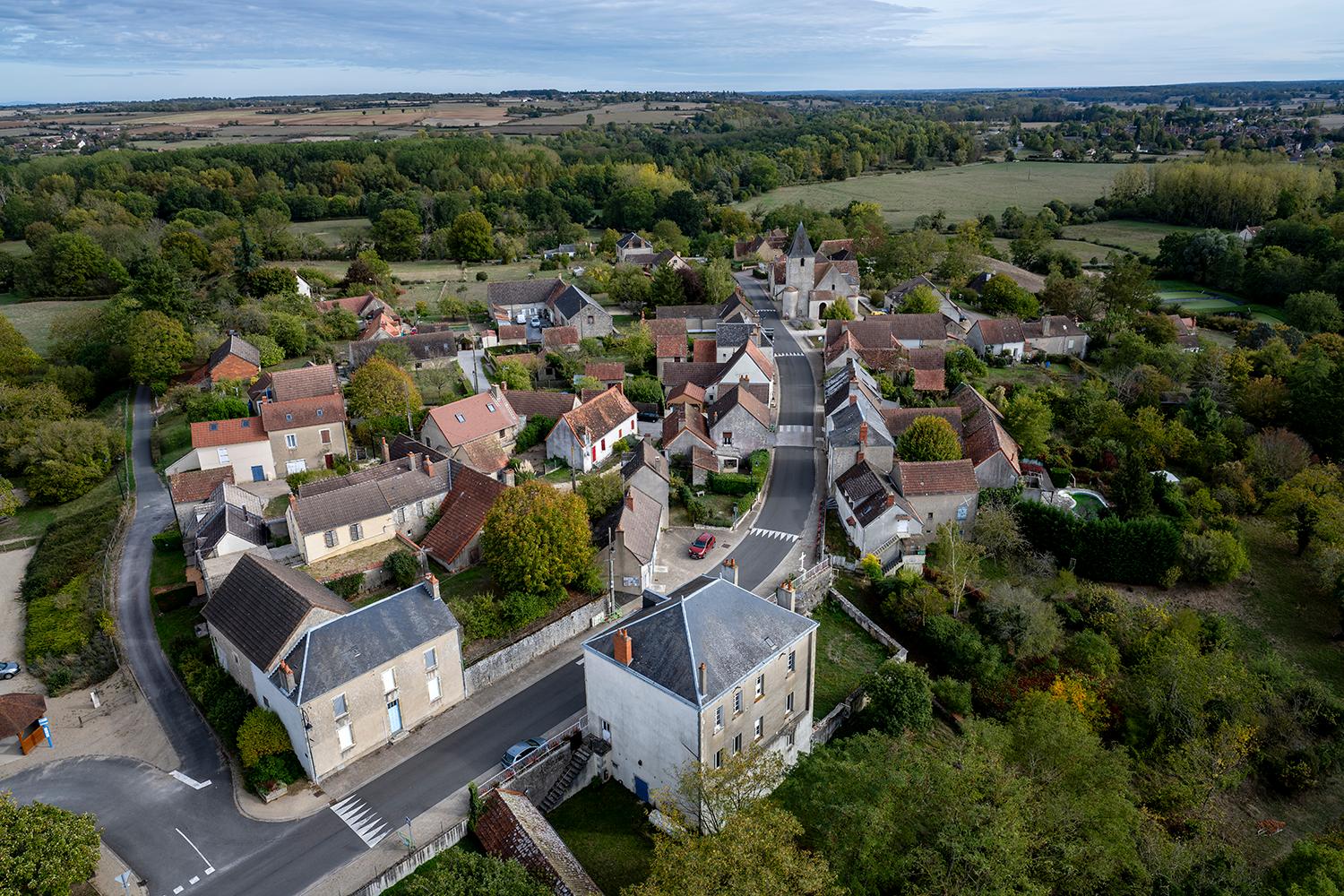 Le bourg de la commune de Château-sur-Allier