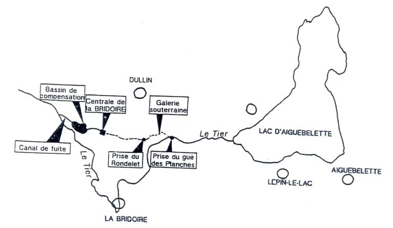 Centrale hydroélectrique de la Bridoire dite usine de la Vavre actuellement EDF