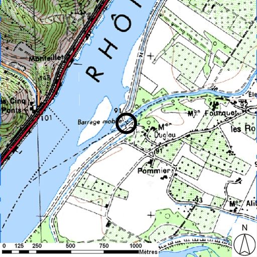 Barrage de Printegarde, pont