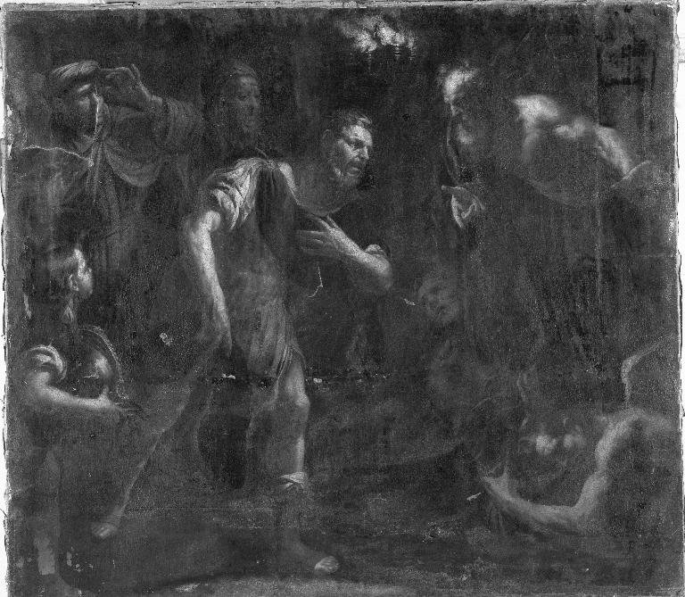 Tableau : Le spectre de Samuel apparaissant à Saül chez la pythonisse d'Endor (?)