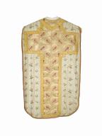 chasuble, étole, manipule, voile de calice : ornement blanc n°4