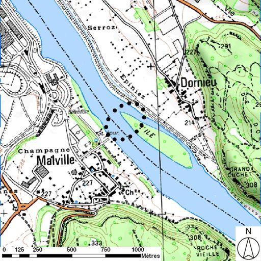 Bac, puis bac à traille de Malville (disparu)