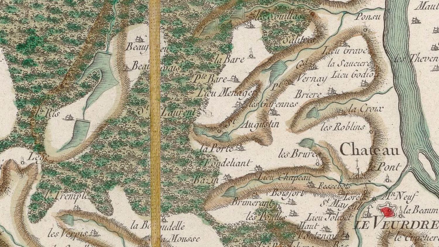 Extrait de : la carte générale de la France. 050 - [Moulins] [1758-1763]