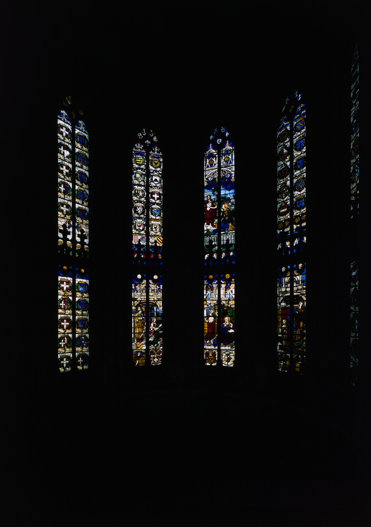 vue d'ensemble des baies 0, 1, 2 et 3 de l'église de Brou, Bourg-en-Bresse