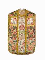 chasuble, étole, voile de calice : ornement bordeaux n°1