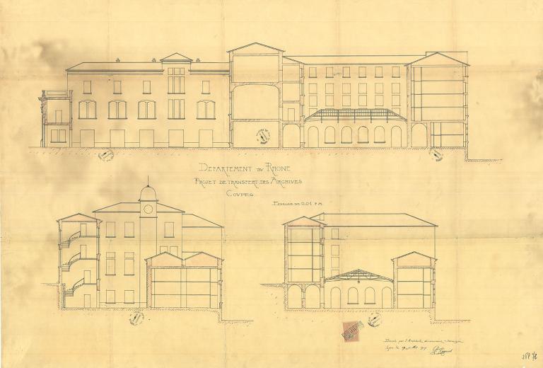 Bâtiment public des archives départementales du Rhône