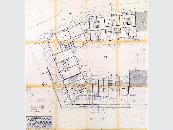 Immeubles, hôtel de voyageurs et maison de retraite, ensemble immobilier Accueil Sainte-Germaine