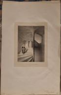 Estampe de Godefroy Engelmann - Grand escalier du château de Randan