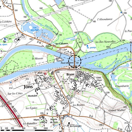 Pont routier suspendu de Jons (détruit)