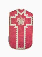 chasuble, étole, manipule : ornement rouge n°4