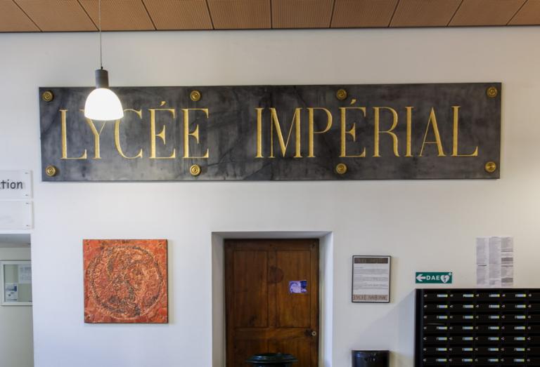 Plaque du Lycée Impérial