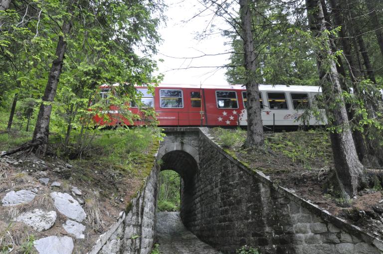 Pont ferroviaire section de Chamonix à Argentières