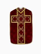 chasuble, étole, manipule, voile de calice : ornement rouge n°7