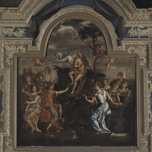 Tableau : Apollon et les Muses au Parnasse