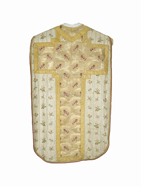 chasuble, étole, manipule, voile de calice : ornement blanc n°4