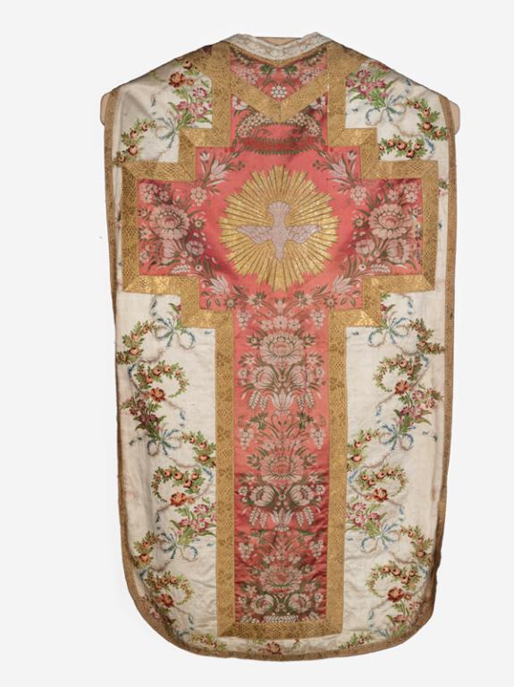 chasuble, étole, manipule, voile de calice : ornement blanc n°2