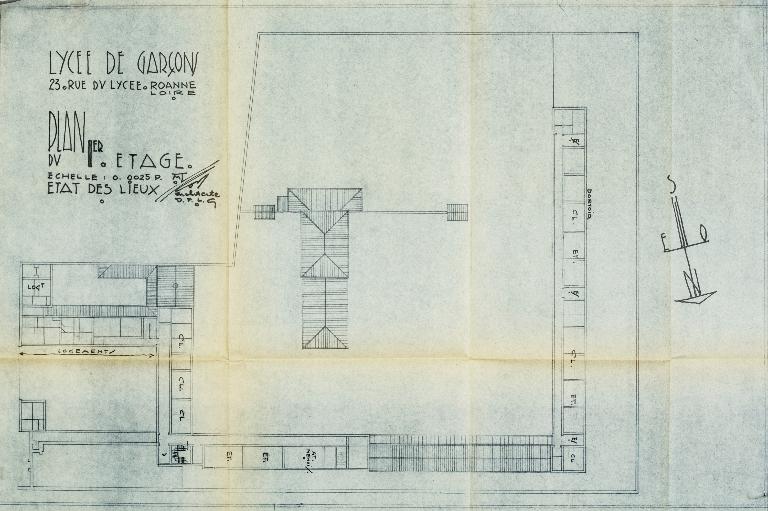 Manoir de Chènevoux, puis collège de jésuites, puis école centrale, puis lycée de garçons, actuellement lycée d'enseignement secondaire Jean-Puy