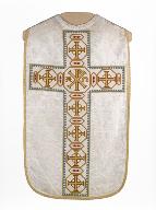 chasuble, étole, manipule, voile de calice, bourse de corporal : ornement blanc